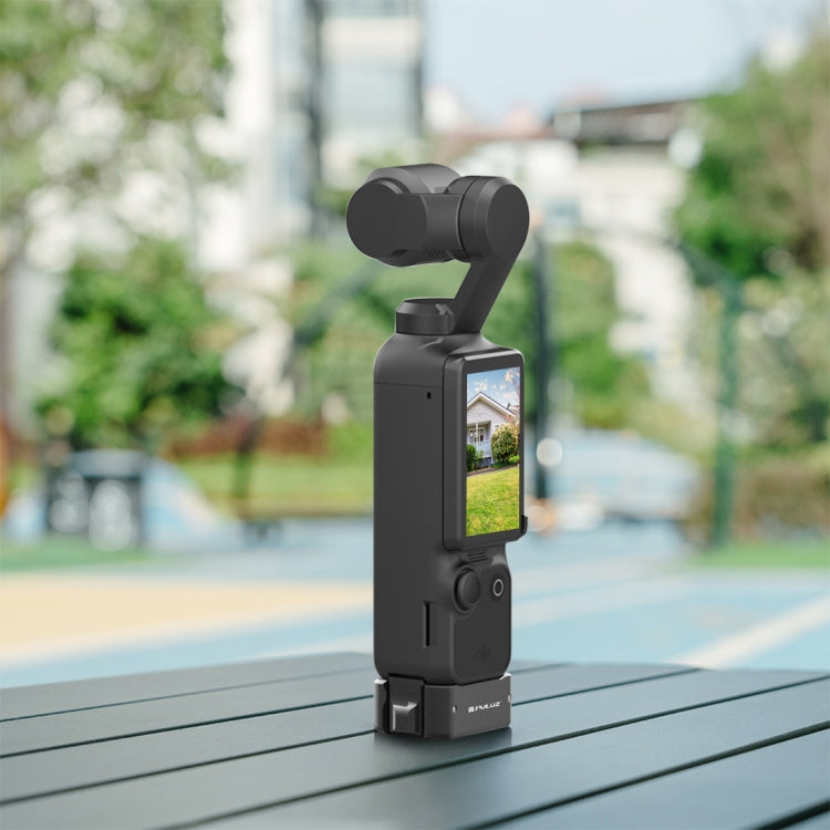 For DJI OSMO Pocket 3 PULUZ USB-C / Type-C Dock Desktop Charging Base Aluminum Alloy Bracket (Black) - Mount & Holder by PULUZ | Online Shopping South Africa | PMC TechLife | Buy Now Pay Later Mobicred
