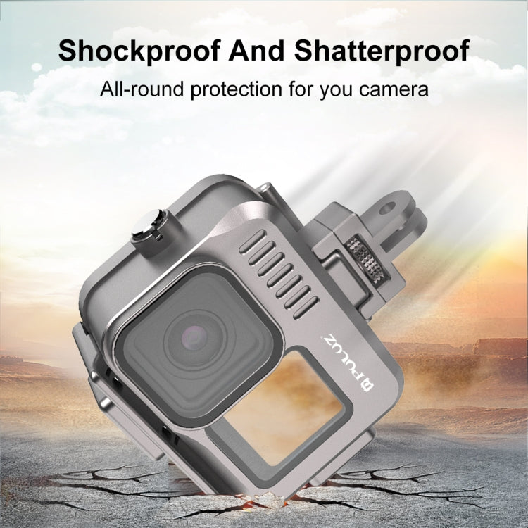For GoPro HERO12 Black /11 Black /10 Black /9 Black PULUZ 40m Waterproof Housing Aluminum Alloy Protective Case (Grey) - Waterproof Cases by PULUZ | Online Shopping South Africa | PMC Jewellery | Buy Now Pay Later Mobicred