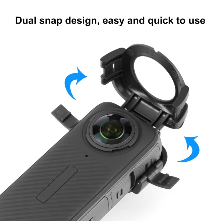 For Insta360 X4 PULUZ Snap-on Lens Guard Protective Cover (Black) - Len Accessories by PULUZ | Online Shopping South Africa | PMC Jewellery | Buy Now Pay Later Mobicred