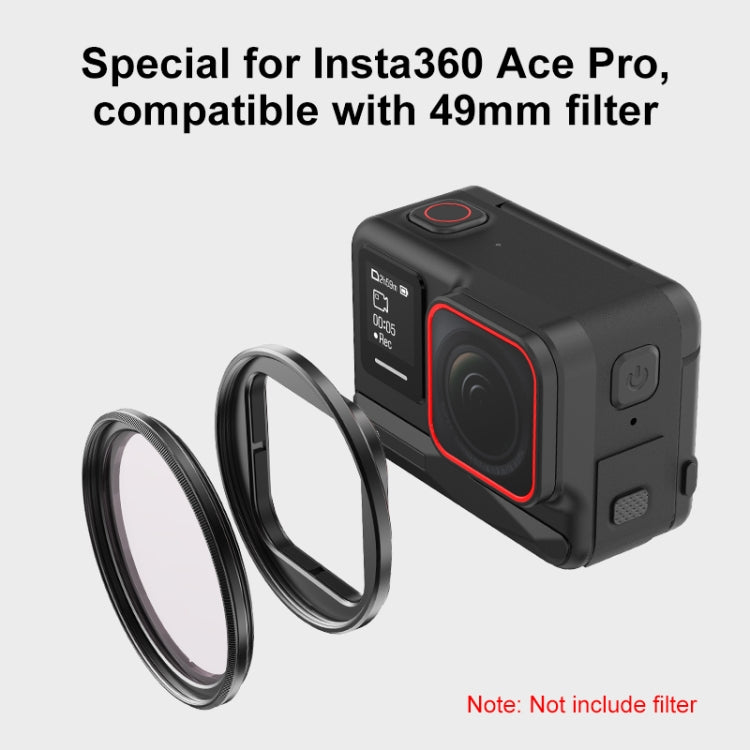 For Insta360 Ace Pro / Pro 2 PULUZ Filter Holder Metal Protective Filter Frame (Black) - Lens Filter by PULUZ | Online Shopping South Africa | PMC Jewellery | Buy Now Pay Later Mobicred