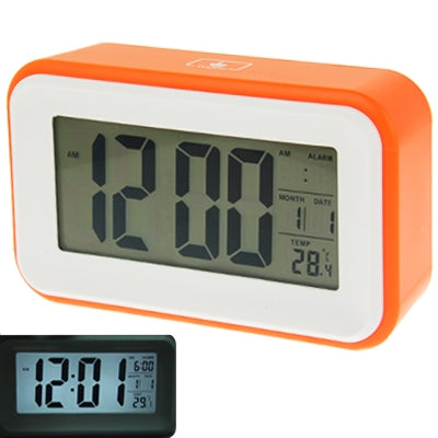 Multi Function Large Screen Alarm Clock with Calendar & LCD Light & Snooze Touch (Orange) - Alarm Clocks by PMC Jewellery | Online Shopping South Africa | PMC Jewellery | Buy Now Pay Later Mobicred