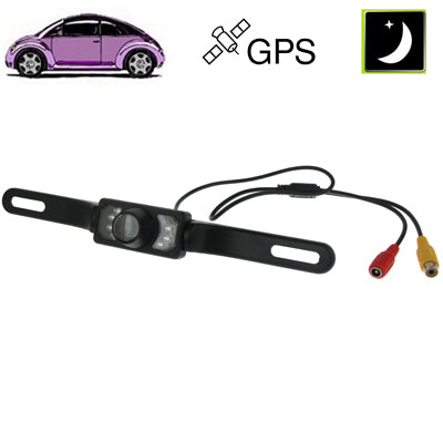 7 LED IR Infrared Waterproof Night Vision License Plate Frame Astern Backsight With Scaleplate, Support Installed in GPS Navigator , Wide Viewing Angle: 140 degree (YX001)(Black) - Rear View Cameras by PMC Jewellery | Online Shopping South Africa | PMC Jewellery | Buy Now Pay Later Mobicred