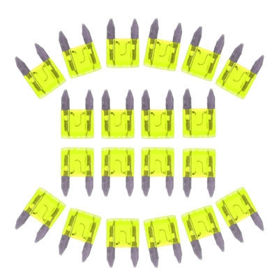 100 PCS Auto Mini Blade Fuse, DC 12V 20A(Yellow) - Fuse by PMC Jewellery | Online Shopping South Africa | PMC Jewellery