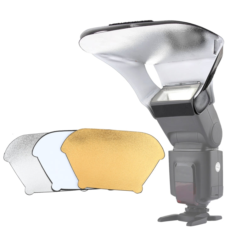 Universal FB-10X Camera Top Flash Light Speedlite Bounce Focus Flash Diffuser with 3 PCS Removable Color Light Reflector(Black) - free shipping - PMC TechLife - Order now!