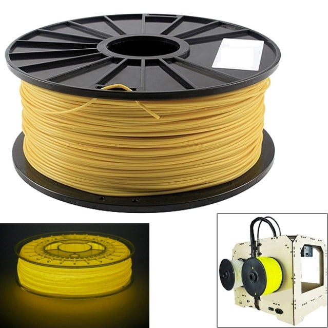 ABS 1.75 mm Luminous 3D Printer Filaments, about 395m(Yellow) - Consumables by PMC TechLife | Online Shopping South Africa | PMC TechLife | Buy Now Pay Later Mobicred
