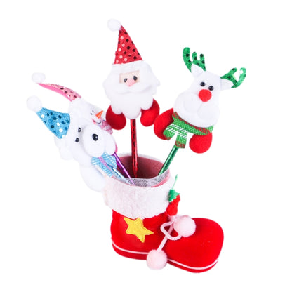 Santa Pattern Christmas Decoration Flocking Stocking Boot Candy Bag, Size: 9cm x 10cm x 5cm - Christmas Gift Bags & Boxes by PMC Jewellery | Online Shopping South Africa | PMC Jewellery | Buy Now Pay Later Mobicred