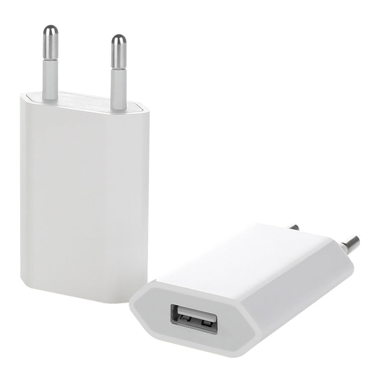 5V / 1A (EU Plug) USB Charger Adapter For  iPhone, Galaxy, Huawei, Xiaomi, LG, HTC and Other Smart Phones, Rechargeable Devices(White) - USB Charger by PMC Jewellery | Online Shopping South Africa | PMC Jewellery | Buy Now Pay Later Mobicred