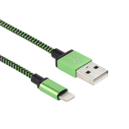 2A Woven Style USB to 8 Pin Sync Data / Charging Cable, Cable Length: 1m(Green) - Normal Style Cable by PMC Jewellery | Online Shopping South Africa | PMC Jewellery | Buy Now Pay Later Mobicred