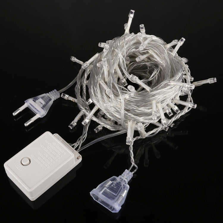 Waterproof  String Light, Length: 10m, 100 LED Light with Controller, Flashing / Fading / Chasing Effect, AC 220V, EU Plug(Blue Light) - Holiday Lights by PMC TechLife | Online Shopping South Africa | PMC TechLife | Buy Now Pay Later Mobicred