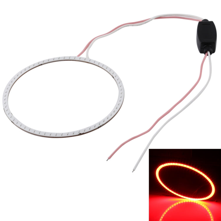 90mm 5W 180LM Angel Eyes Circles Car Headlight COB LED Lights for Vehicles, DC 12-24V (Red Light) - Eagle Eye Lamps by PMC Jewellery | Online Shopping South Africa | PMC Jewellery | Buy Now Pay Later Mobicred