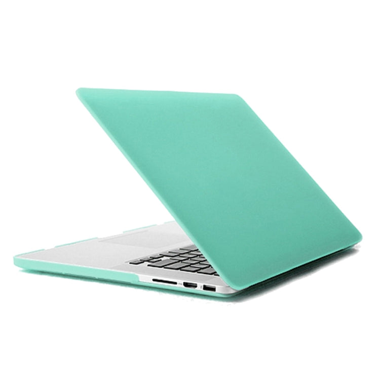 ENKAY for MacBook Pro Retina 15.4 inch (US Version) / A1398 4 in 1 Frosted Hard Shell Plastic Protective Case with Screen Protector & Keyboard Guard & Anti-dust Plugs(Green) - MacBook Pro Cases by ENKAY | Online Shopping South Africa | PMC Jewellery | Buy Now Pay Later Mobicred