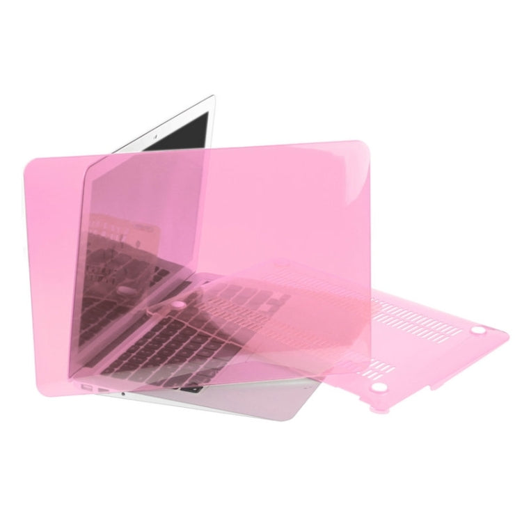 ENKAY for Macbook Air 13.3 inch (US Version) / A1369 / A1466 Hat-Prince 3 in 1 Crystal Hard Shell Plastic Protective Case with Keyboard Guard & Port Dust Plug(Pink) - MacBook Air Cases by ENKAY | Online Shopping South Africa | PMC Jewellery | Buy Now Pay Later Mobicred