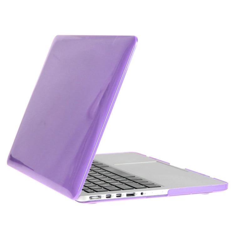 ENKAY for Macbook Pro Retina 15.4 inch (US Version) / A1398 Hat-Prince 3 in 1 Crystal Hard Shell Plastic Protective Case with Keyboard Guard & Port Dust Plug(Purple) - MacBook Pro Cases by ENKAY | Online Shopping South Africa | PMC Jewellery | Buy Now Pay Later Mobicred