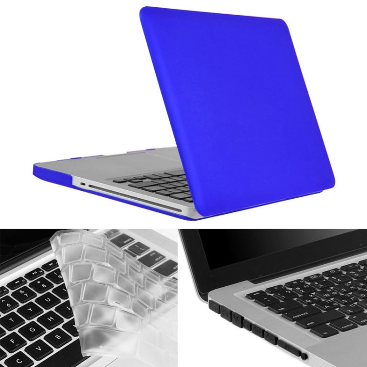 ENKAY for Macbook Pro 13.3 inch (US Version) / A1278 Hat-Prince 3 in 1 Frosted Hard Shell Plastic Protective Case with Keyboard Guard & Port Dust Plug(Dark Blue) - MacBook Pro Cases by ENKAY | Online Shopping South Africa | PMC Jewellery | Buy Now Pay Later Mobicred