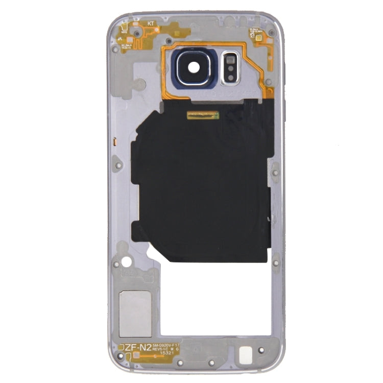 For Galaxy S6 / G920F Back Plate Housing Camera Lens Panel  with Side Keys and Speaker Ringer Buzzer (Grey) - Frame Bezel Plate by PMC Jewellery | Online Shopping South Africa | PMC Jewellery | Buy Now Pay Later Mobicred