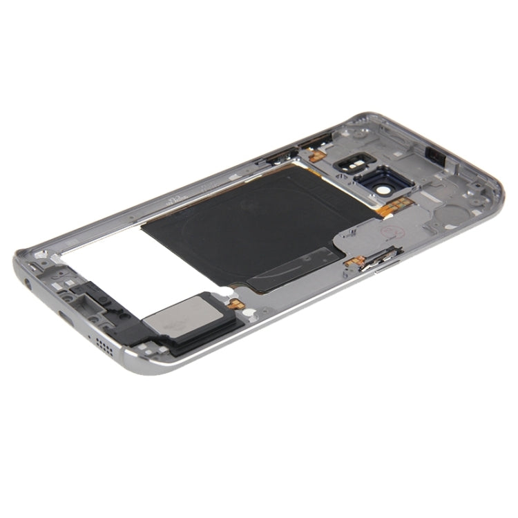 For Galaxy S6 Edge / G925 Back Plate Housing Camera Lens Panel  with Side Keys and Speaker Ringer Buzzer (Grey) - Frame Bezel Plate by PMC Jewellery | Online Shopping South Africa | PMC Jewellery | Buy Now Pay Later Mobicred