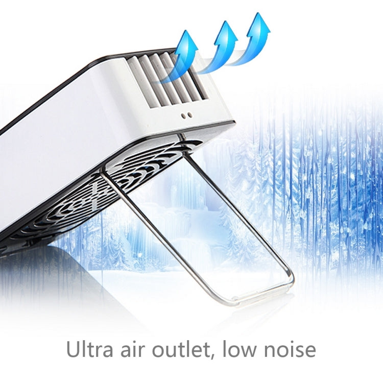 Hand-Held USB Air Condition Fan with Holder(Black) - Electric Fans by PMC TechLife | Online Shopping South Africa | PMC TechLife | Buy Now Pay Later Mobicred