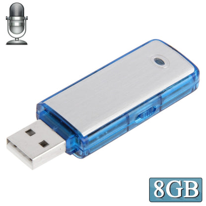 USB Voice Recorder + 8GB USB Flash Disk(Blue) - U-Disk Recorder by PMC Jewellery | Online Shopping South Africa | PMC Jewellery | Buy Now Pay Later Mobicred