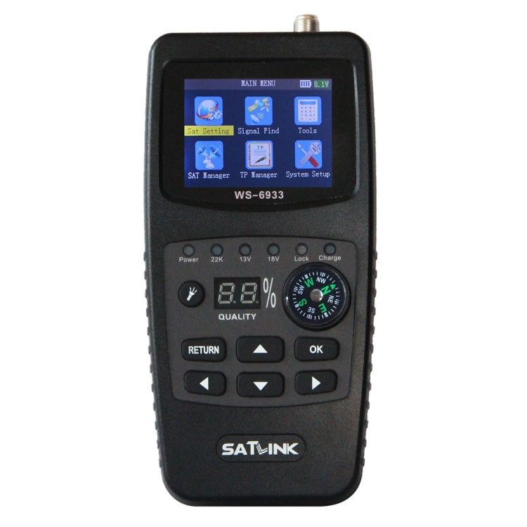 SATLINK WS6933 Portable Digital Satellite Finder Meter, 2.1 inch LCD Colour Screen, DVB-S2/S Signal Pointer(UK Plug) - Satellite Finder by PMC Jewellery | Online Shopping South Africa | PMC Jewellery | Buy Now Pay Later Mobicred