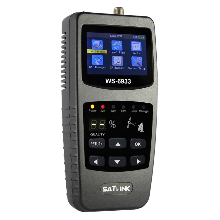 SATLINK WS6933 Portable Digital Satellite Finder Meter, 2.1 inch LCD Colour Screen, DVB-S2/S Signal Pointer(UK Plug) - Satellite Finder by PMC Jewellery | Online Shopping South Africa | PMC Jewellery | Buy Now Pay Later Mobicred