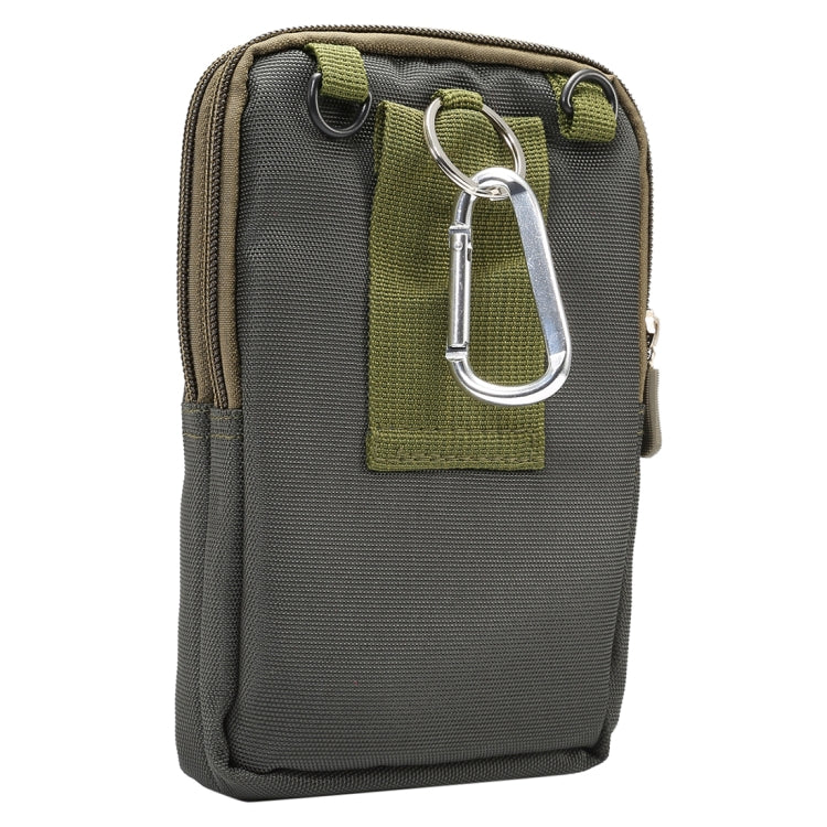 6.4 inch and Below Universal Polyester Men Vertical Style Case Shoulder Carrying Bag with Belt Hole & Climbing Buckle, For iPhone, Samsung, Sony, Huawei, Meizu, Lenovo, ASUS, Oneplus, Xiaomi, Cubot, Ulefone, Letv, DOOGEE, Vkworld, and other (Army Green) - More iPhone Cases by PMC Jewellery | Online Shopping South Africa | PMC Jewellery | Buy Now Pay Later Mobicred