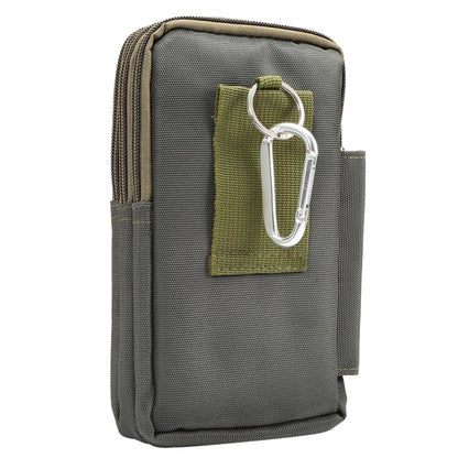 7 inch and Below Universal Polyester Men Vertical Style Case Waist Bag with Belt Hole & Climbing Buckle, For iPhone, Samsung, Sony, Huawei, Meizu, Lenovo, ASUS, Oneplus, Xiaomi, Cubot, Ulefone, Letv, DOOGEE, Vkworld, and other (Army Green) - More iPhone Cases by PMC Jewellery | Online Shopping South Africa | PMC Jewellery | Buy Now Pay Later Mobicred