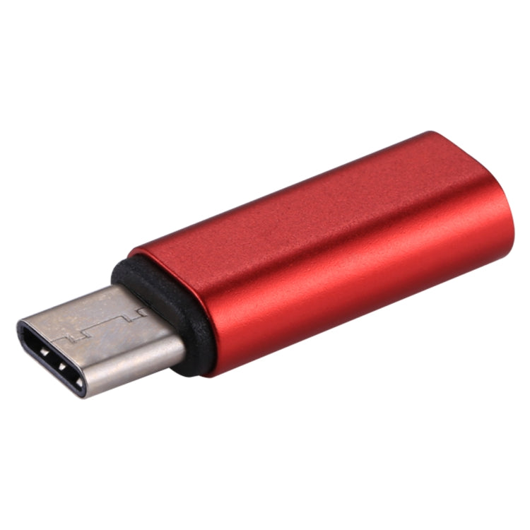 8 Pin Female to USB-C / Type-C Male Metal Shell Adapter(Red) - Converter & Adapter by PMC Jewellery | Online Shopping South Africa | PMC Jewellery | Buy Now Pay Later Mobicred