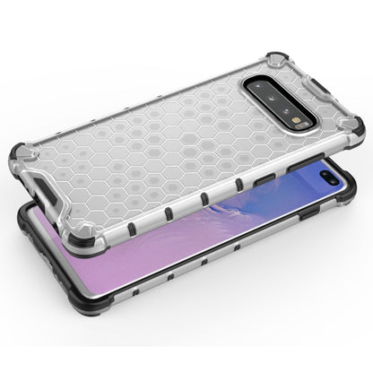 Honeycomb Shockproof PC + TPU Case for Galaxy S10+ (Blue) - Galaxy Phone Cases by PMC Jewellery | Online Shopping South Africa | PMC Jewellery