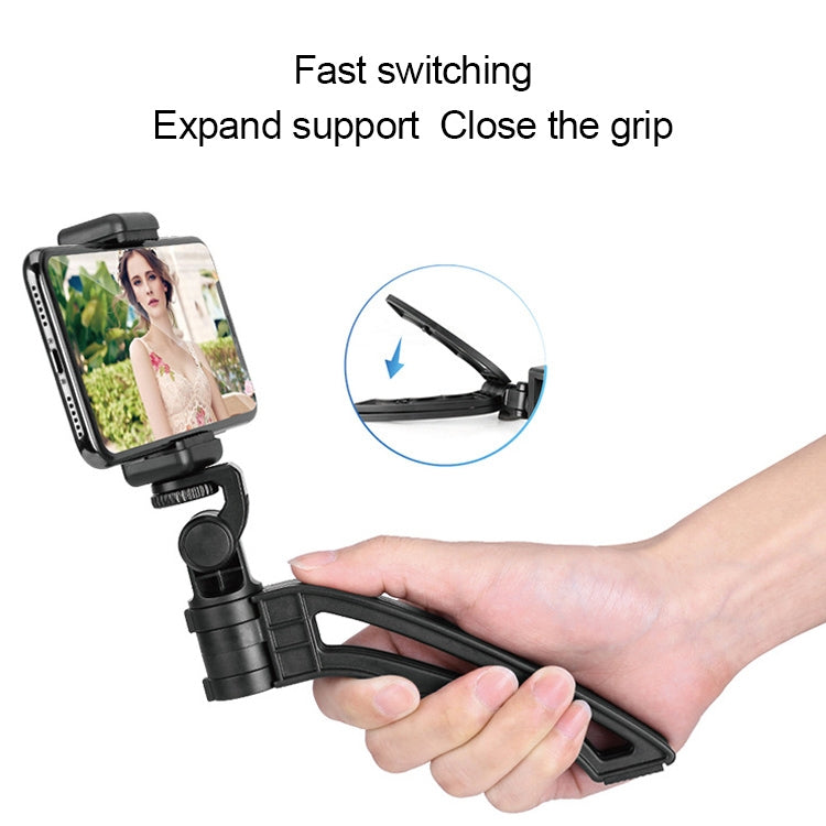 APEXEL Portable Handheld Lazy Live Broadcast Desktop Folding Universal Bluetooth Tripod Phone Holder with Flashlight - Stand by APEXEL | Online Shopping South Africa | PMC Jewellery | Buy Now Pay Later Mobicred