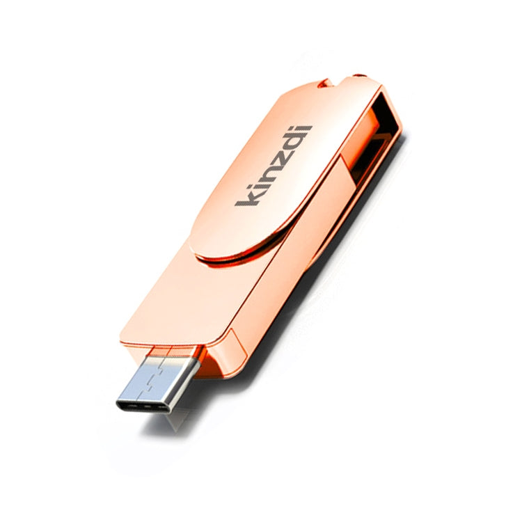 Kinzdi 64GB USB 3.0 + Type-C 3.0 Interface Metal Twister Flash Disk V11 (Rose Gold) - USB Flash Drives by Kinzdi | Online Shopping South Africa | PMC Jewellery | Buy Now Pay Later Mobicred