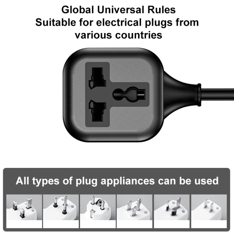 Yesido MC28 UK Plug to Universal Plug Power Extension Cable, Length: 2m - Plug Adaptor by Yesido | Online Shopping South Africa | PMC TechLife | Buy Now Pay Later Mobicred