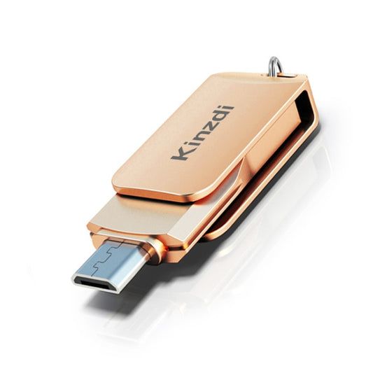 Kinzdi 32GB USB + Type-C Interface Metal Twister Flash Disk V8 (Rose Gold) - USB Flash Drives by Kinzdi | Online Shopping South Africa | PMC Jewellery | Buy Now Pay Later Mobicred