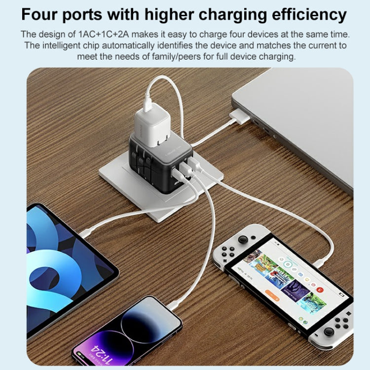 MOMAX UA11 1-World 20W PD Global Travel Fast Charger Power Adapter(White) - Plug Adaptor by MOMAX | Online Shopping South Africa | PMC Jewellery | Buy Now Pay Later Mobicred