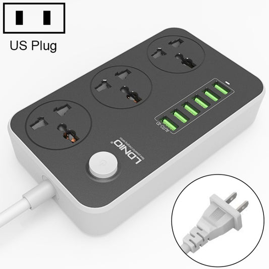 LDNIO SC3604 6 x USB Ports Multi-function Travel Home Office Socket, Cable Length: 2m, US Plug - Extension Socket by LDNIO | Online Shopping South Africa | PMC Jewellery | Buy Now Pay Later Mobicred