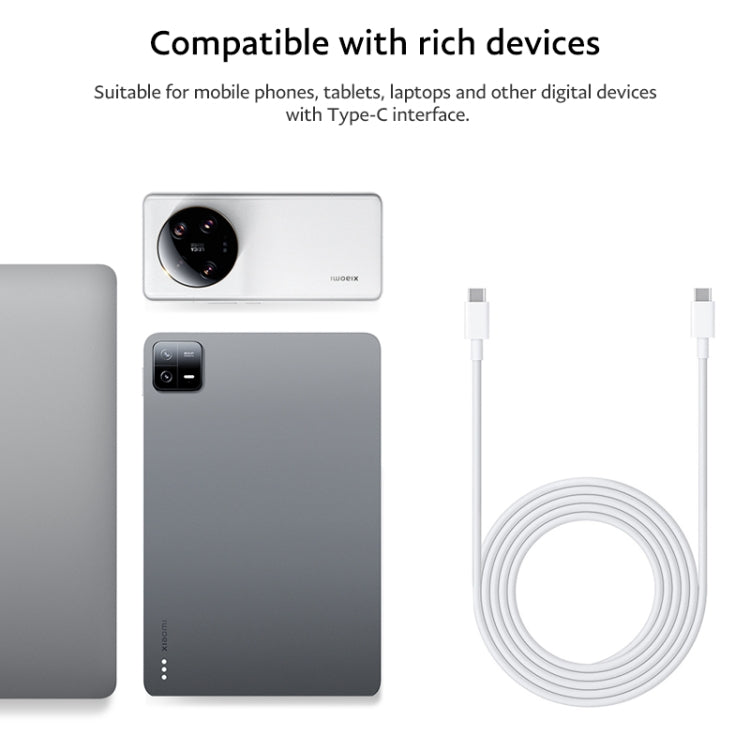 Original Xiaomi 6A USB-C / Type-C to USB-C / Type-C Fast Charging Data Cable, Length: 1m - USB-C & Type-C Cable by Xiaomi | Online Shopping South Africa | PMC TechLife | Buy Now Pay Later Mobicred