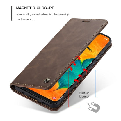 CaseMe-013 Multifunctional Retro Frosted Horizontal Flip Leather Case for Galaxy A40, with Card Slot & Holder & Wallet(Coffee) - Galaxy Phone Cases by CaseMe | Online Shopping South Africa | PMC Jewellery | Buy Now Pay Later Mobicred