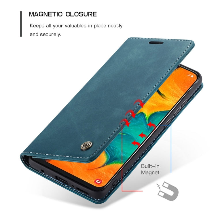 CaseMe-013 Multifunctional Retro Frosted Horizontal Flip Leather Case for Galaxy A40, with Card Slot & Holder & Wallet(Blue) - Galaxy Phone Cases by CaseMe | Online Shopping South Africa | PMC Jewellery | Buy Now Pay Later Mobicred