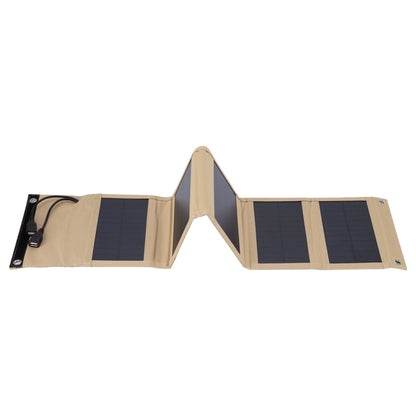 10W Monocrystalline Silicon Foldable Solar Panel Outdoor Charger with 5V Dual USB Ports (Khaki) - Charger by PMC Jewellery | Online Shopping South Africa | PMC Jewellery | Buy Now Pay Later Mobicred