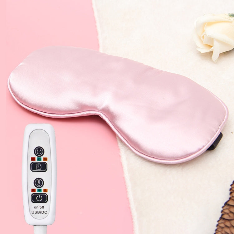 USB Charging Heating Silk Moxa Sleep Eye Mask (Pink) - Eye Masks by PMC TechLife | Online Shopping South Africa | PMC TechLife | Buy Now Pay Later Mobicred