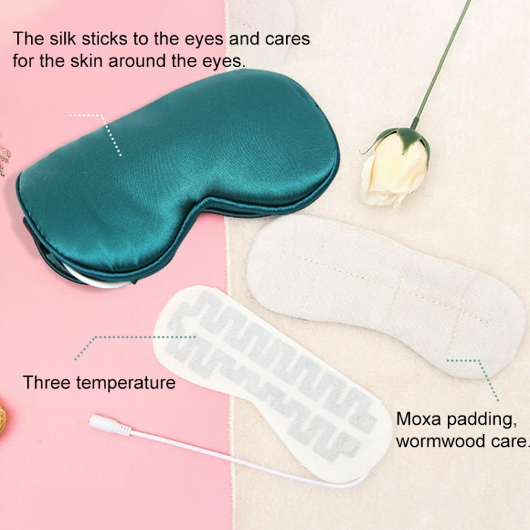 USB Charging Heating Silk Moxa Sleep Eye Mask (Pink) - Eye Masks by PMC TechLife | Online Shopping South Africa | PMC TechLife | Buy Now Pay Later Mobicred