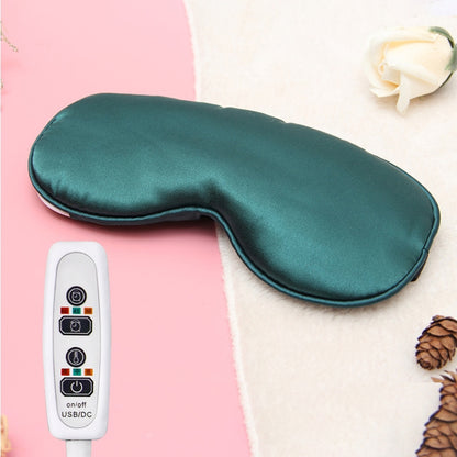 USB Charging Heating Silk Moxa Sleep Eye Mask (Green) - Eye Masks by PMC Jewellery | Online Shopping South Africa | PMC Jewellery | Buy Now Pay Later Mobicred