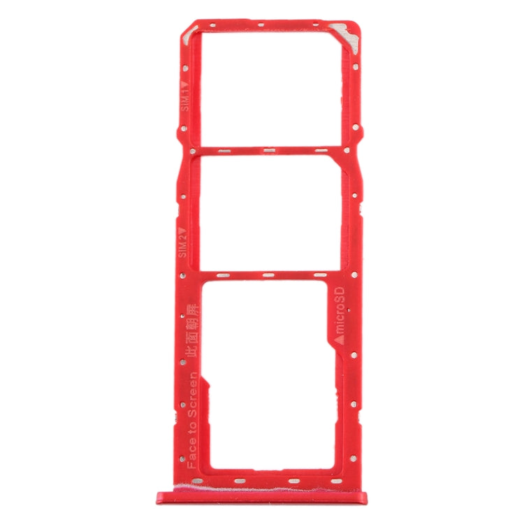 For Realme 2 SIM Card Tray + SIM Card Tray + Micro SD Card Tray (Red) - Card Socket by PMc TechLife | Online Shopping South Africa | PMc TechLife | Buy Now Pay Later Mobicred
