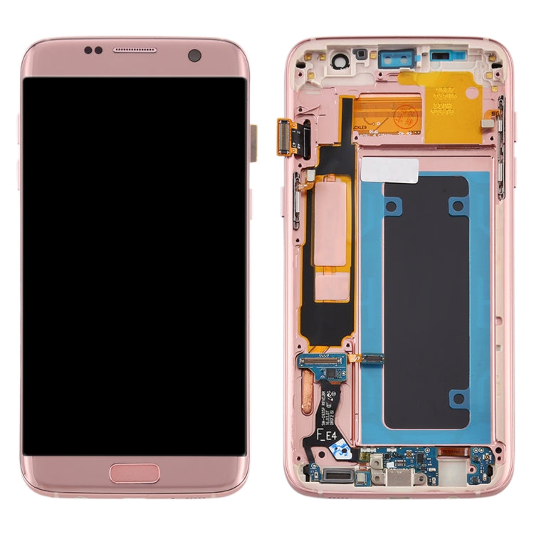 OLED LCD Screen for Samsung Galaxy S7 Edge / SM-G935F Digitizer Full Assembly with Frame (Pink) - LCD Screen by PMC Jewellery | Online Shopping South Africa | PMC Jewellery | Buy Now Pay Later Mobicred