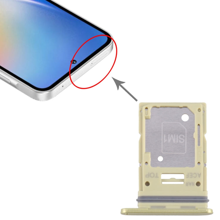 For Samsung Galaxy A35 SM-A356B Original SIM Card Tray + SIM / Micro SD Card Tray (Yellow) - free shipping - PMc TechLife - Order now!