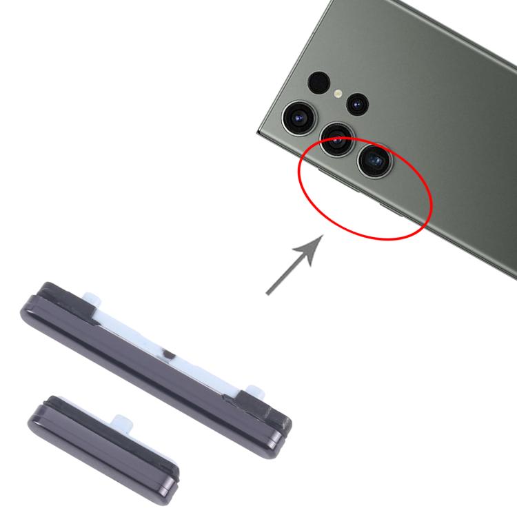 For Samsung Galaxy S23 Ultra SM-S918B 10pcs Power Button and Volume Control Button (Black) - free shipping - PMC TechLife - Order now!