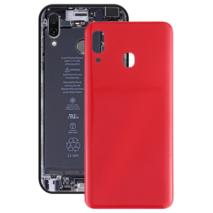 For Galaxy A30 SM-A305F/DS, A305FN/DS, A305G/DS, A305GN/DS Battery Back Cover (Red) - Back Cover by PMC Jewellery | Online Shopping South Africa | PMC Jewellery | Buy Now Pay Later Mobicred