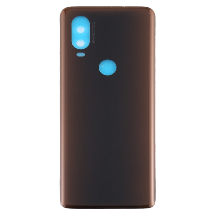 Battery Back Cover for Motorola Moto One Vision(Brown) - Back Cover by PMC Jewellery | Online Shopping South Africa | PMC Jewellery | Buy Now Pay Later Mobicred