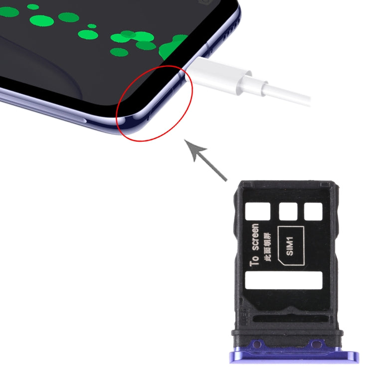 SIM Card Tray + SIM Card Tray for Huawei Nova 7 5G (Purple) - Card Socket by PMc TechLife | Online Shopping South Africa | PMc TechLife | Buy Now Pay Later Mobicred