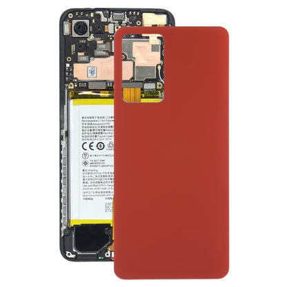 For OPPO Reno7 Pro 5G Glass Battery Back Cover (Red) - Back Cover by PMC Jewellery | Online Shopping South Africa | PMC Jewellery | Buy Now Pay Later Mobicred