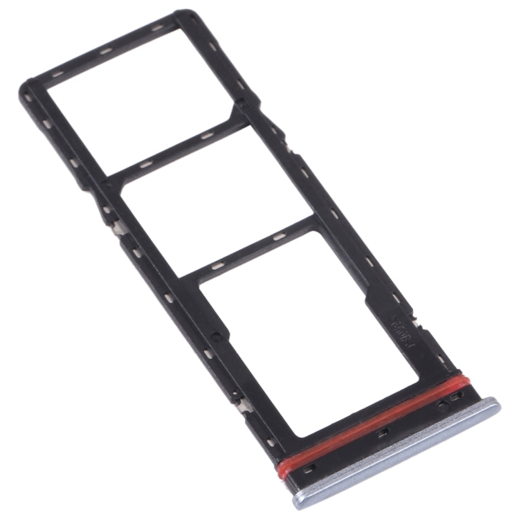 For Infinix Zero 8 X687 SIM Card Tray + SIM Card Tray + Micro SD Card Tray (Silver) - Card Tray by PMc TechLife | Online Shopping South Africa | PMc TechLife | Buy Now Pay Later Mobicred